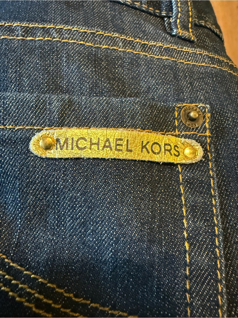 Michael Kors Dark Blue Wide Leg Jeans - Picture 5 of 6